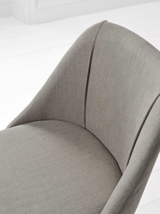 Two Upholstered Dining Chairs - Grey