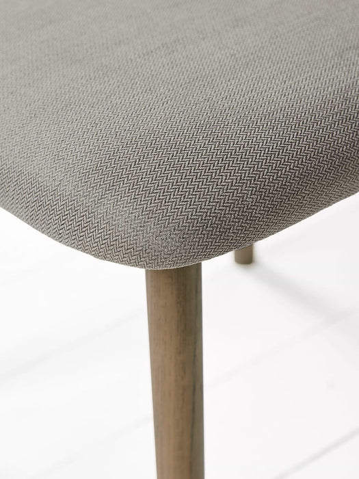 Two Upholstered Dining Chairs - Grey