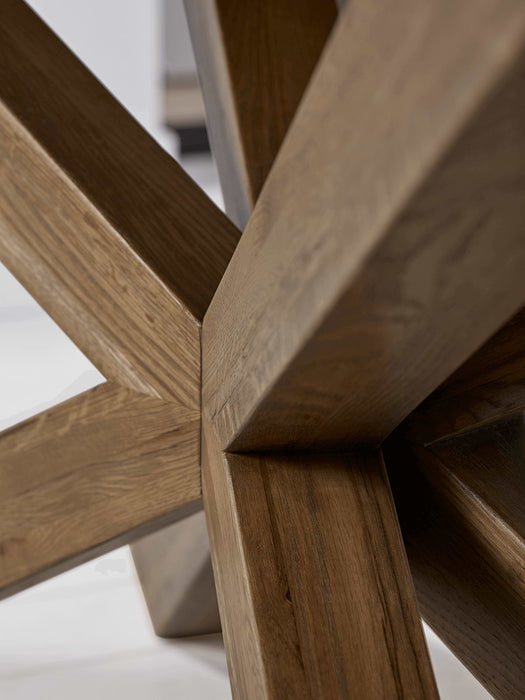 Geo Rustic Oak Dining Table - 2m