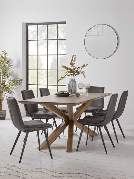 Geo Rustic Oak Dining Table