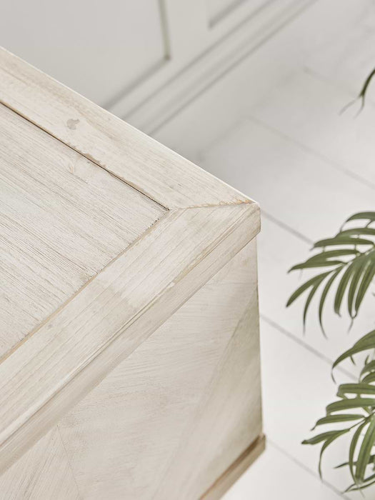 Limewashed Parquet Media Unit