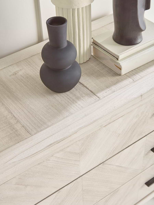Limewashed Parquet Chest of Drawers