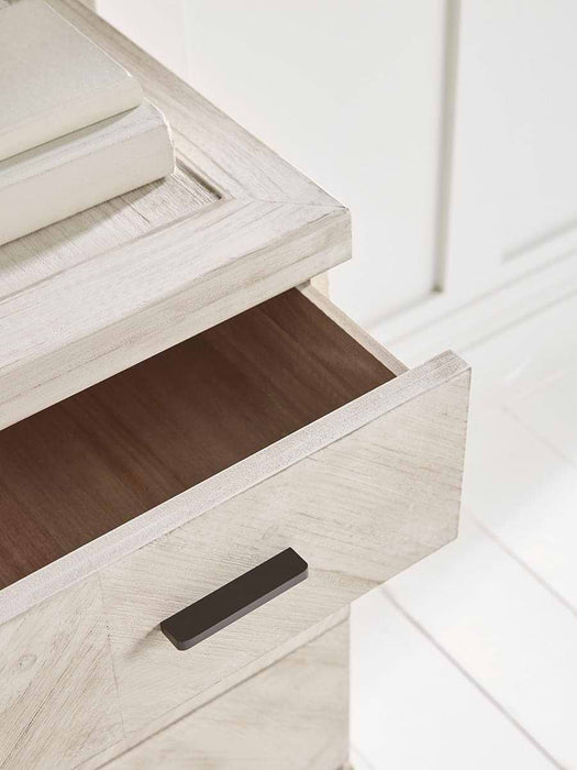 Limewashed Parquet Chest of Drawers