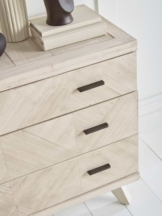 Limewashed Parquet Chest of Drawers
