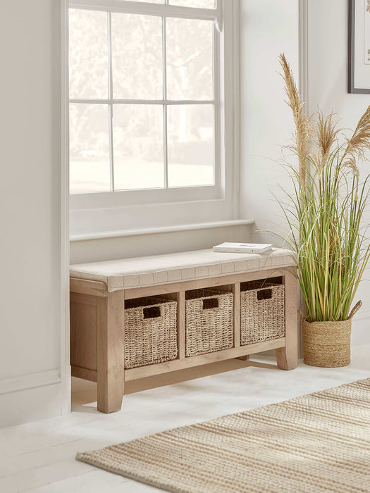 Burford Oak Storage Bench