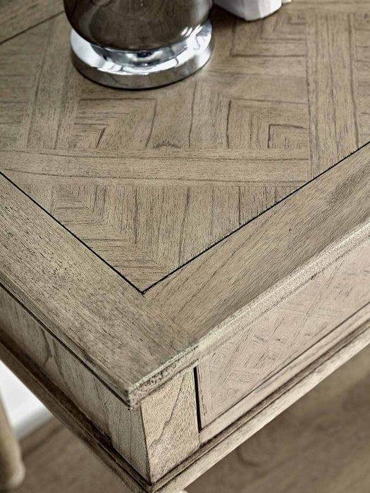 Geometric Parquet Console Table