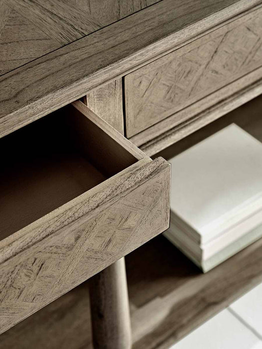 Geometric Parquet Console Table