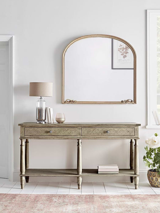 Geometric Parquet Console Table