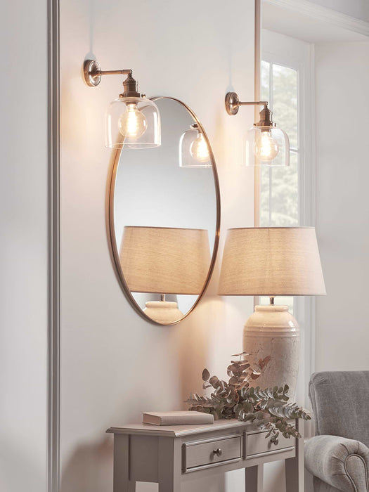 Brass & Glass Wall Light