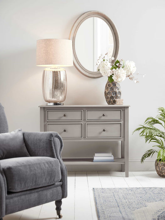 Oversized Mercuried Glass Table Lamp
