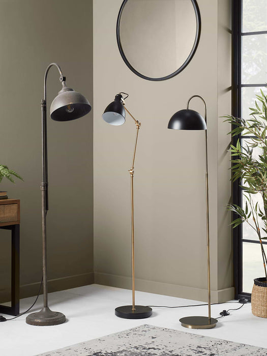 Aged Industrial Floor Lamp