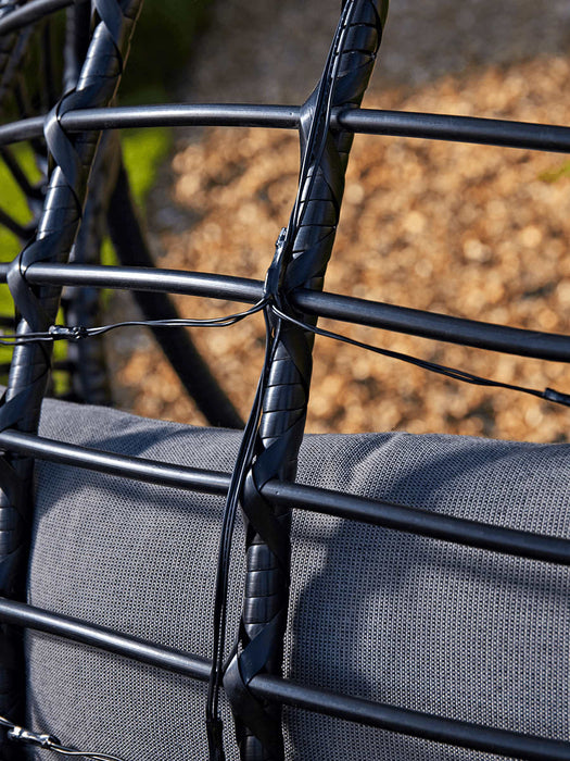 Solar Hanging Chair Lights - Black