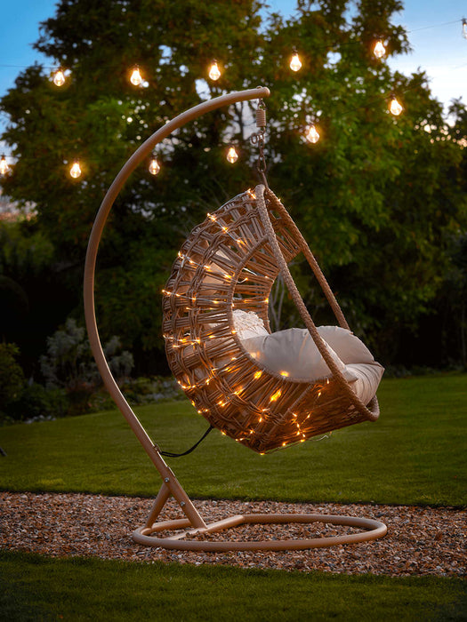 Solar Hanging Chair Lights - Clear