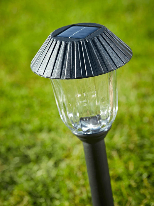 Four Solar Fluted Stake Lights