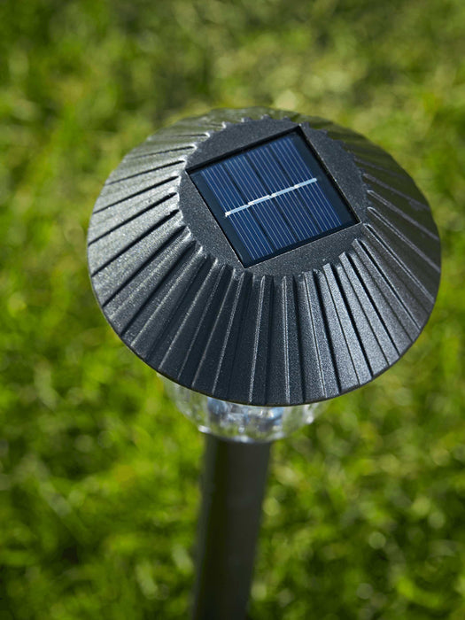 Four Solar Fluted Stake Lights