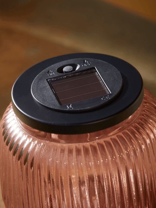 Three Solar Fluted Table Lamps