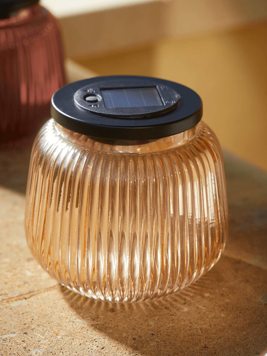 Three Solar Fluted Table Lamps