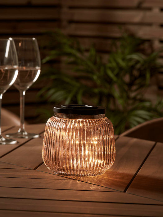 Three Solar Fluted Table Lamps