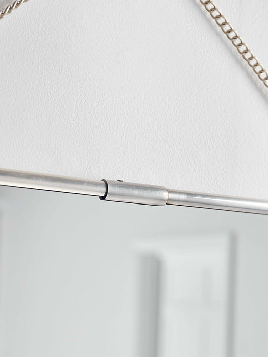 French Hanging Mirror - Antique Silver