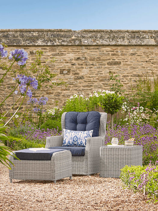 Clovelly Recliner Lounge Chair & Foot Stool