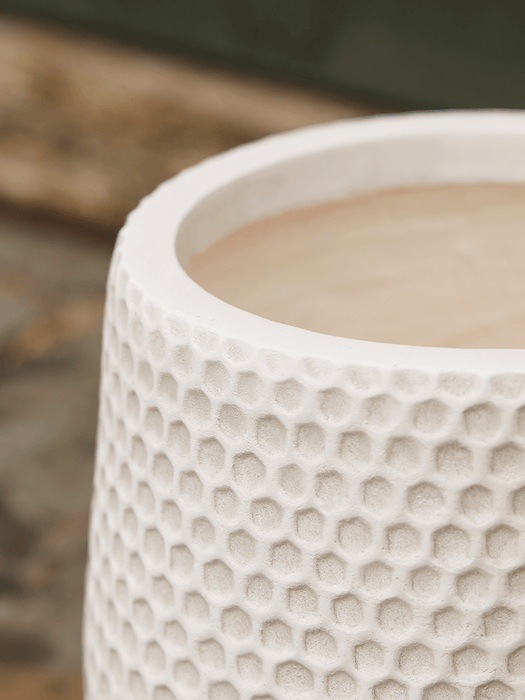 Three Honeycomb Planters - Light Grey