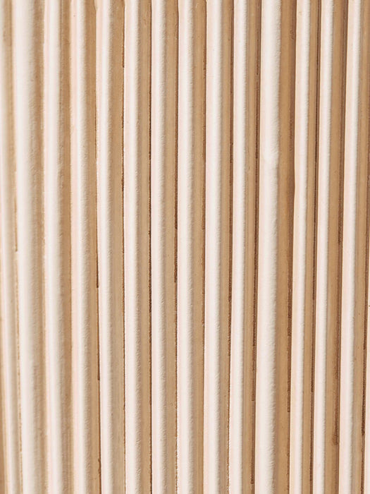 Two Fluted Plastic Tall Planters - Antique White