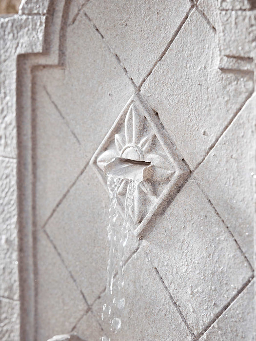 Scalloped Wall Mounted Solar Water Feature