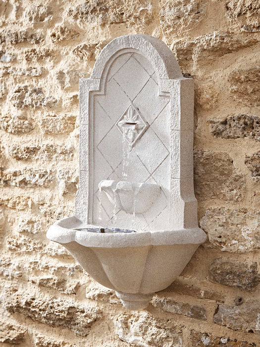 Scalloped Wall Mounted Solar Water Feature
