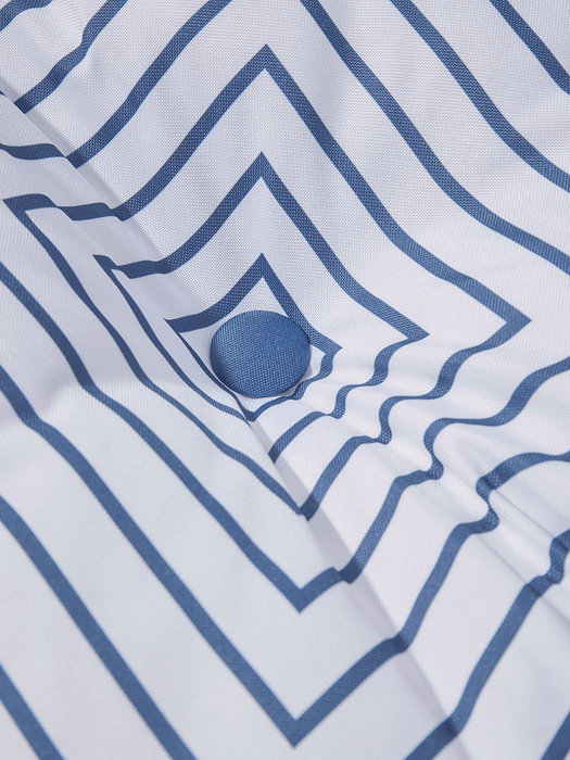 Indoor Outdoor Square Stripe Floor Cushion - Blue