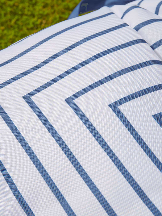Indoor Outdoor Square Stripe Floor Cushion - Blue