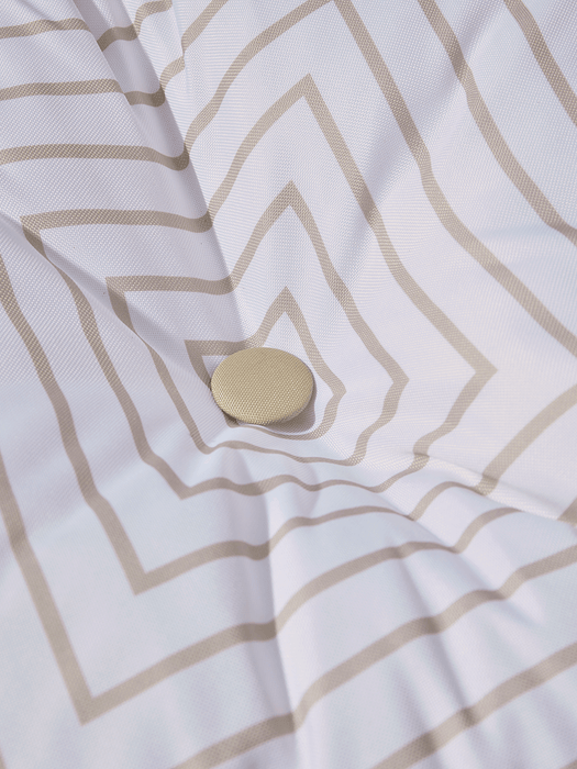 Indoor Outdoor Square Stripe Floor Cushion - Natural