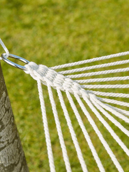 Fringed Hammock - Blue Stripe