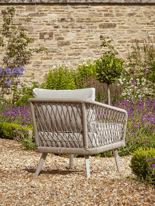 Woven Rope Chair & Footstool Set