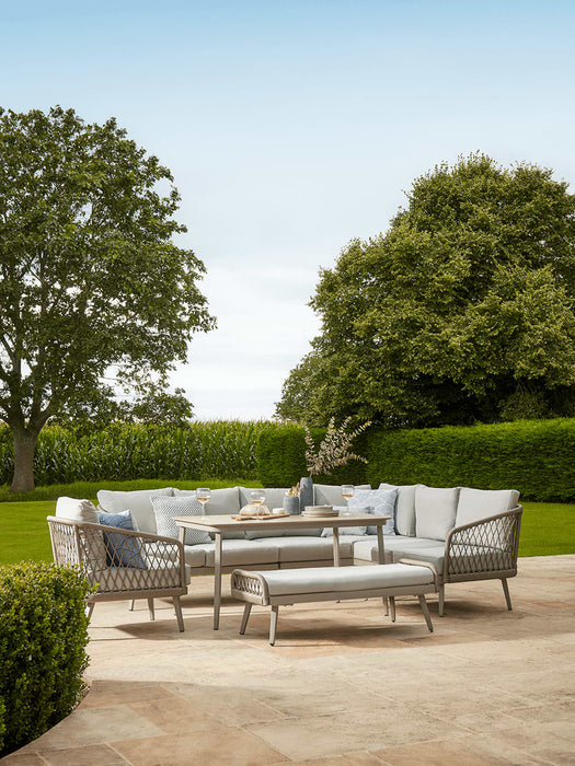 Woven Rope Corner Dining Set & Lounge Chair