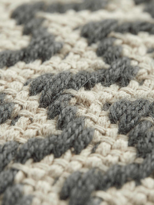Grey Chevron Pouffe