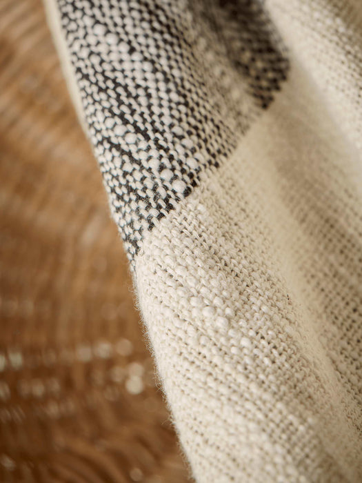 Monochrome Stripe Cotton Throw
