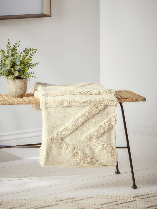 Cotton Tufted Geometric Throw