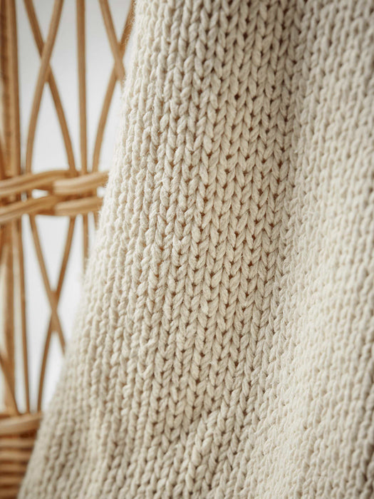 Cotton Tufted Striped Throw