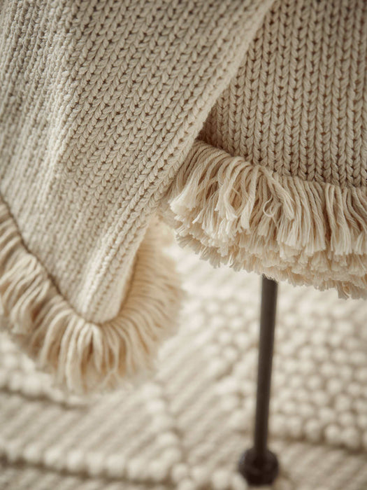 Cotton Tufted Striped Throw