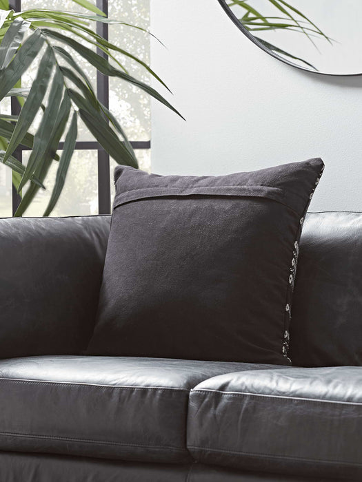 Black Geometric Striped Cushion
