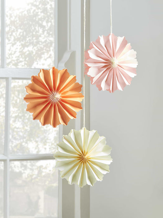 Three Hanging Paper Flowers