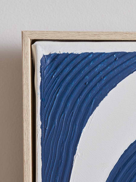 Blue Textured Abstract Canvas