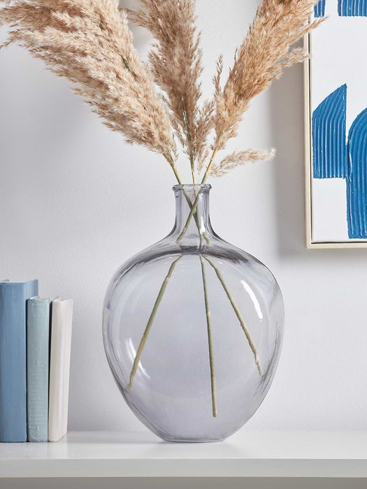 Smoked Round Bottle Vase