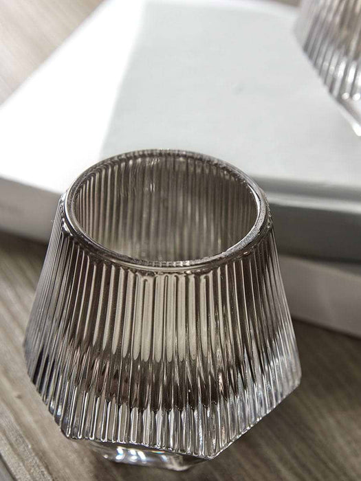 Three Smoked Double Sided Tealight Holders