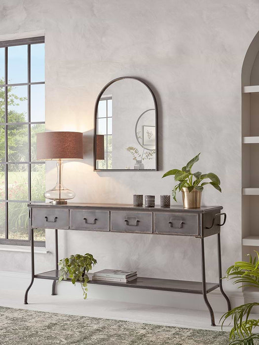 Industrial Iron Console Table