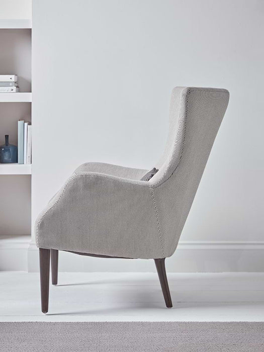 Pinstriped Tall Armchair
