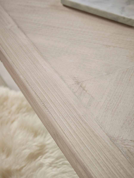 Limewashed Parquet Dining Table