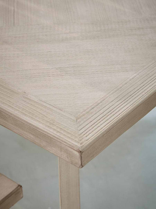 Limewashed Parquet Dining Table