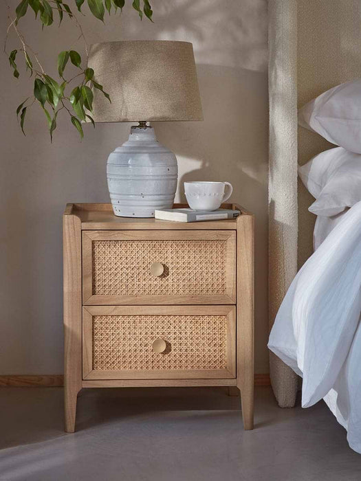 Distressed Whitewashed Table Lamp