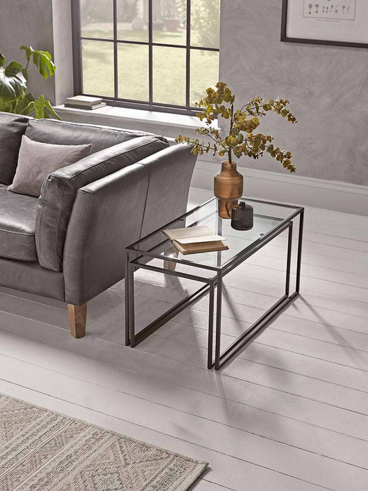 Glass Nesting Side Table